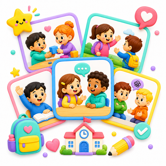 School & Friendship Scenario Cards